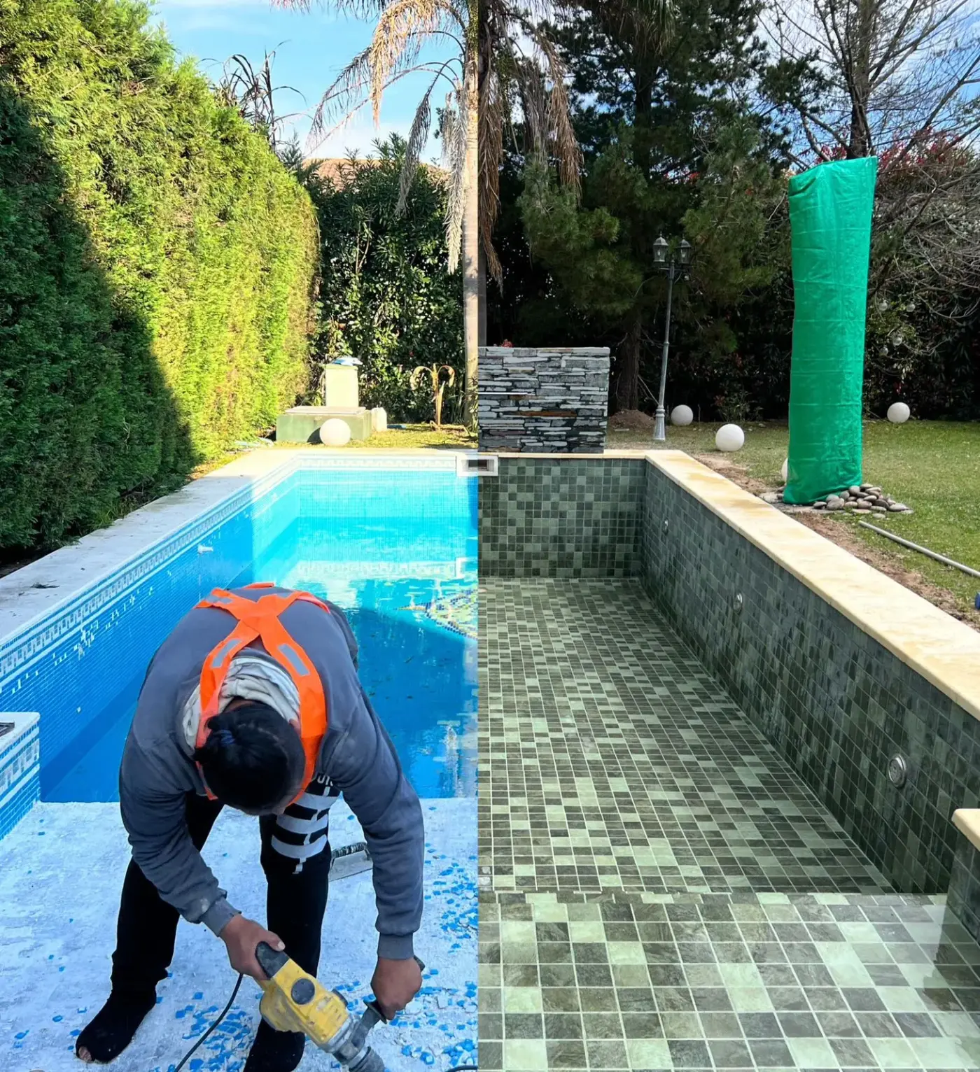Reparación de grietas en piscina